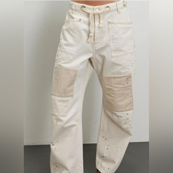 We The Free Denim - We The Free Moxie Low Slung Barrels, Off White, NWT ..Retail 148 Size 32